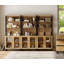  Ensemble de bureau personnel: bureau moderne de 59 po avec station de charge et armoire de rangement, trois bibliothèques de 72 po de hauteur avec tablettes réglables, bureau d'ordinateur en bois et armoire de rangement pour bibliothèque-547309826