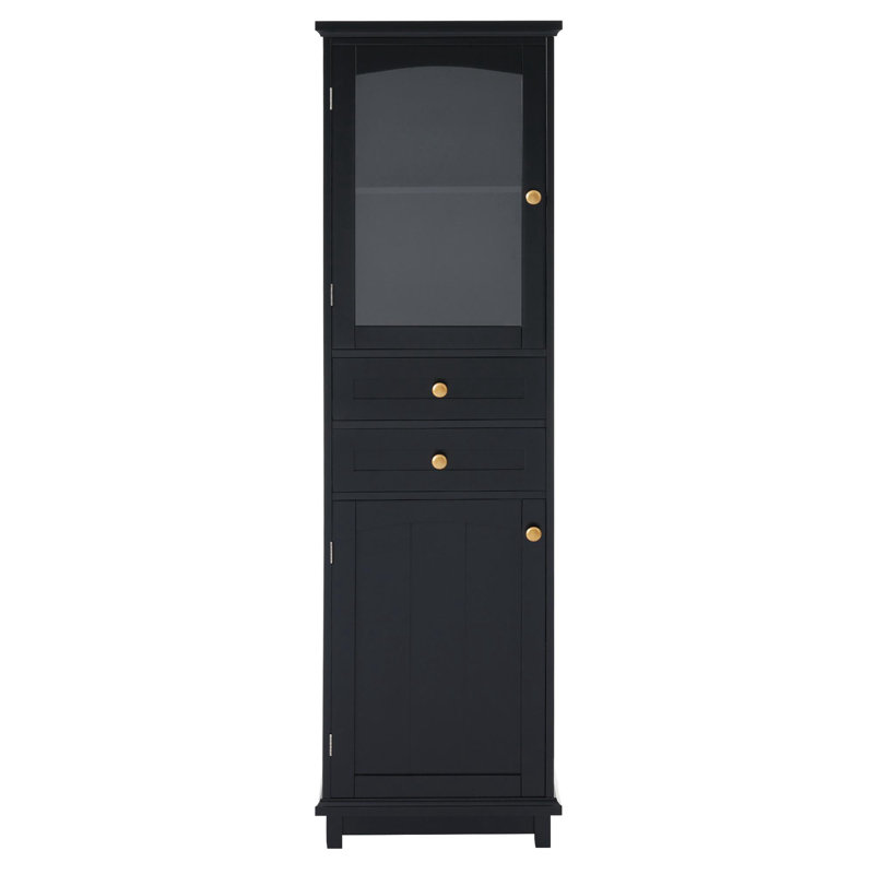 Modern Freestanding Cabinet, Black