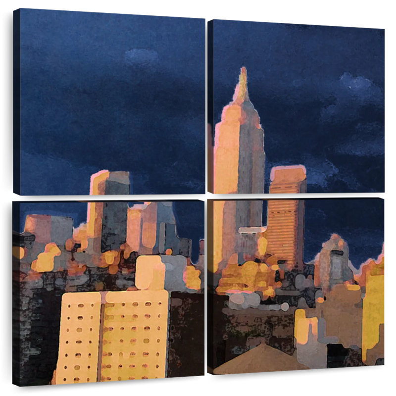 Lilie The City I, 50" H x 50" W