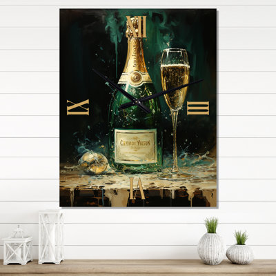 Grande horloge murale Emerald Champagne Dream I - Champagne