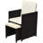 9 Pieces Rattan Garden Furniture Set with 1 Rattan Dining Table and 4 Rattan Chairs
