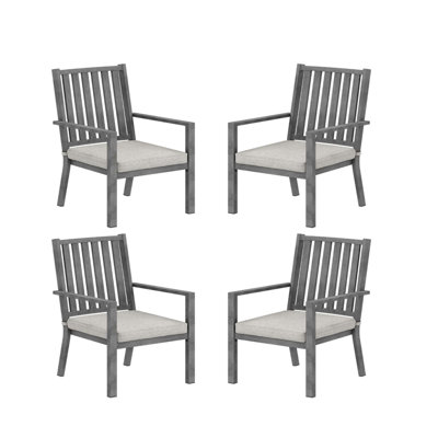 Chaises de patio en aluminium toutes saisons avec coussins moelleux