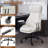 High-Quality PU Leather Office Chair with Premium Durable Construction, Silent Wheels, Easy Assembly, White-15962258