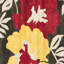 Tapis floral brun / jaune / rouge en laine / viscose touffeté à la main Aalst Soho-32705429