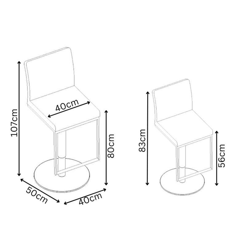 Rennerdale Swivel Upholstered Adjustable Height Counter Stool with Metal Frame, Grey