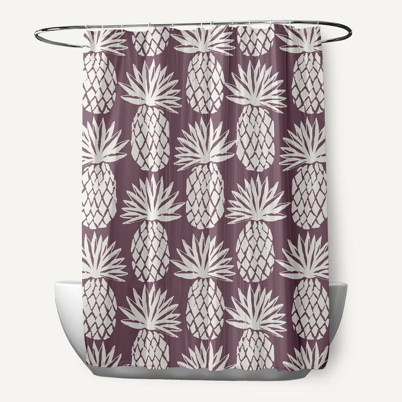 Rideau de douche simple abstrait, Mauve poussiéreux