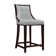 Upholstered Counter Stool with Solid Wood Frame