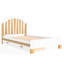 Lit plateforme simple avec tiroir de rangement, cadre de lit simple en bois avec tête de lit ronde, aucun sommier nécessaire-133665290-133665291
