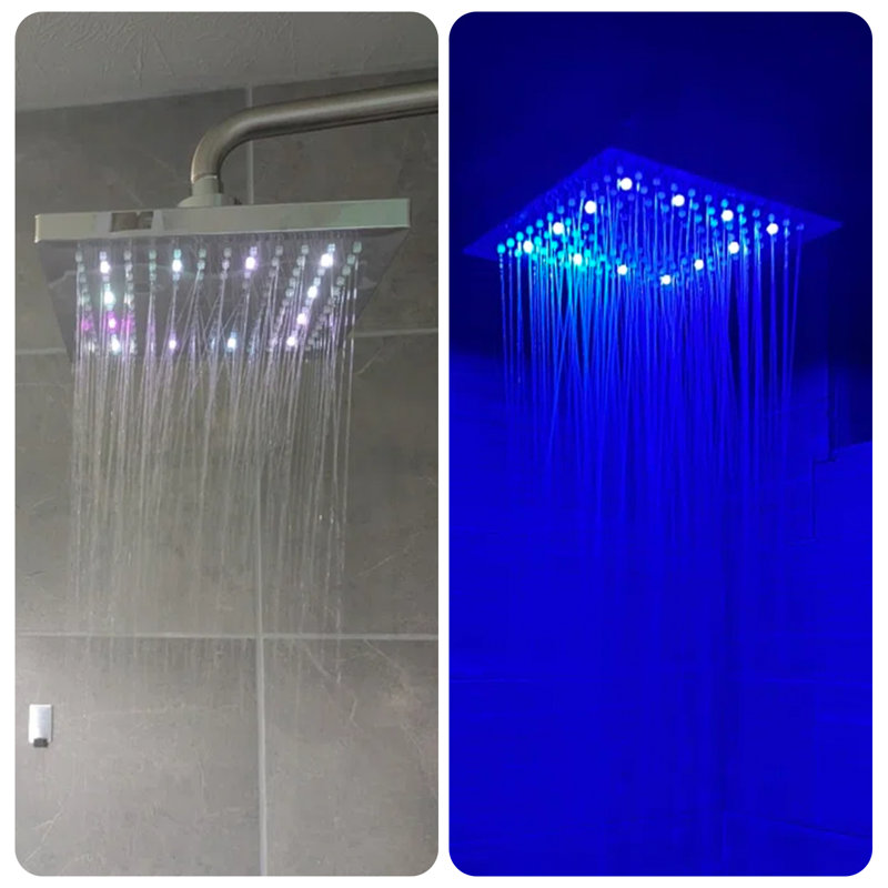 Led Shower Head With 7-color Lights, No Battery Needed,360° Rotation
