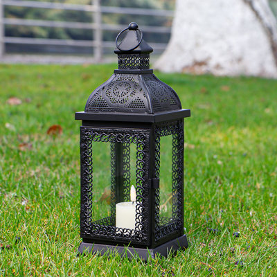 Glass & Metal Tabletop Lantern