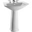 Soirée® 28.13" Tall Vitreous China U-Shaped Pedestal Bathroom Sink with Overflow-6788444-6788446