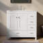 Meuble-lavabo 36 po avec lavabo en céramique, armoire de rangement abondante, 2 portes à fermeture en douceur et 5 tiroirs
