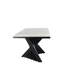Ensemble de table à manger Seraphina Waterfall et chaises à motif tissé - Ensemble de salle à manger moderne 7 pièces