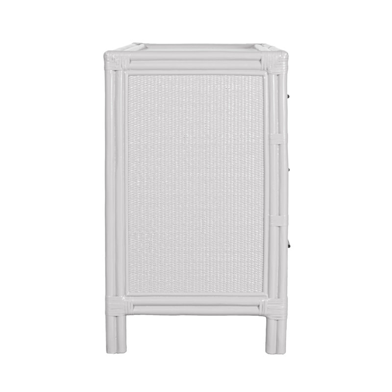 Aruba 4 - Drawer Nightstand, White/Black