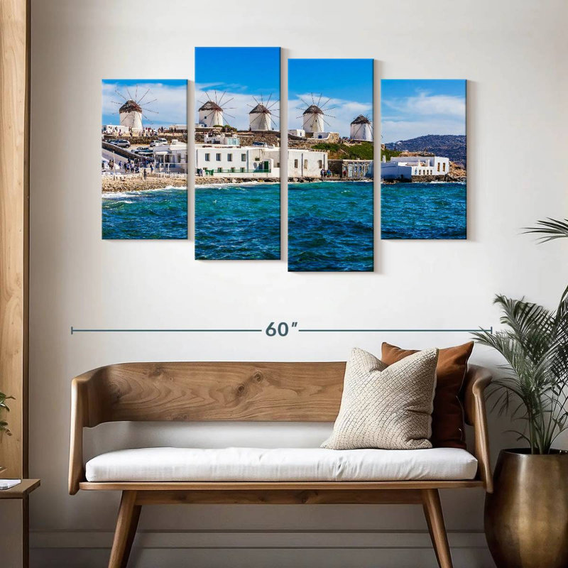 Gillard Mykonos Windmills, H 32 po x l 52 po