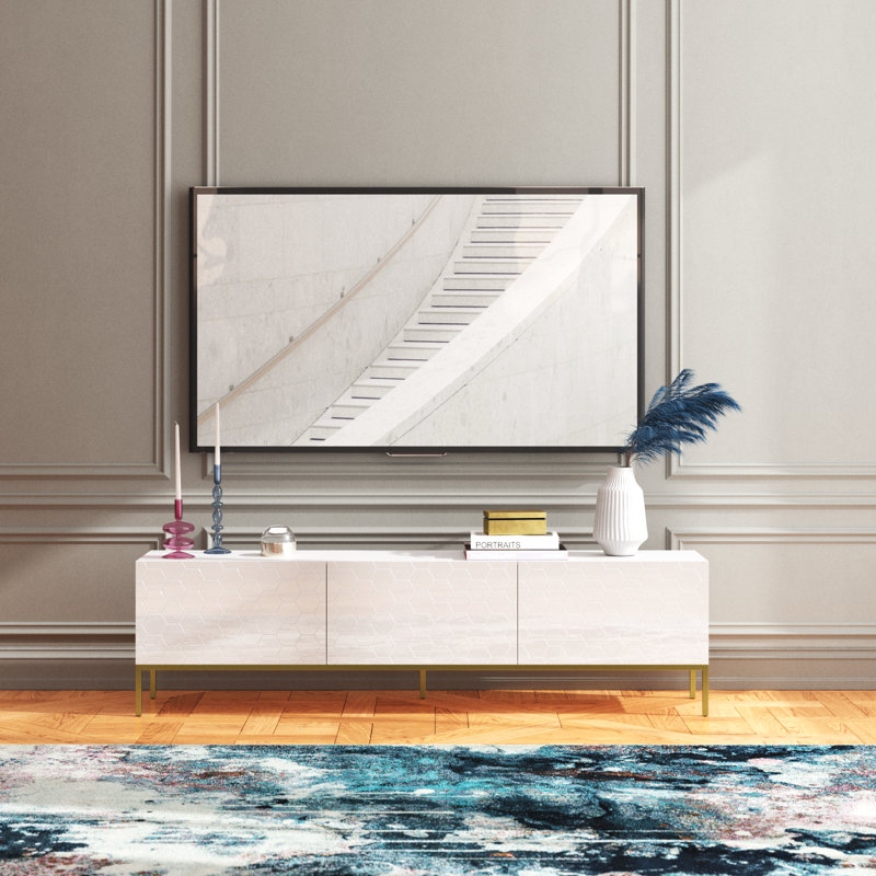 Meuble télé 74,8 po Stehouse, Blanc