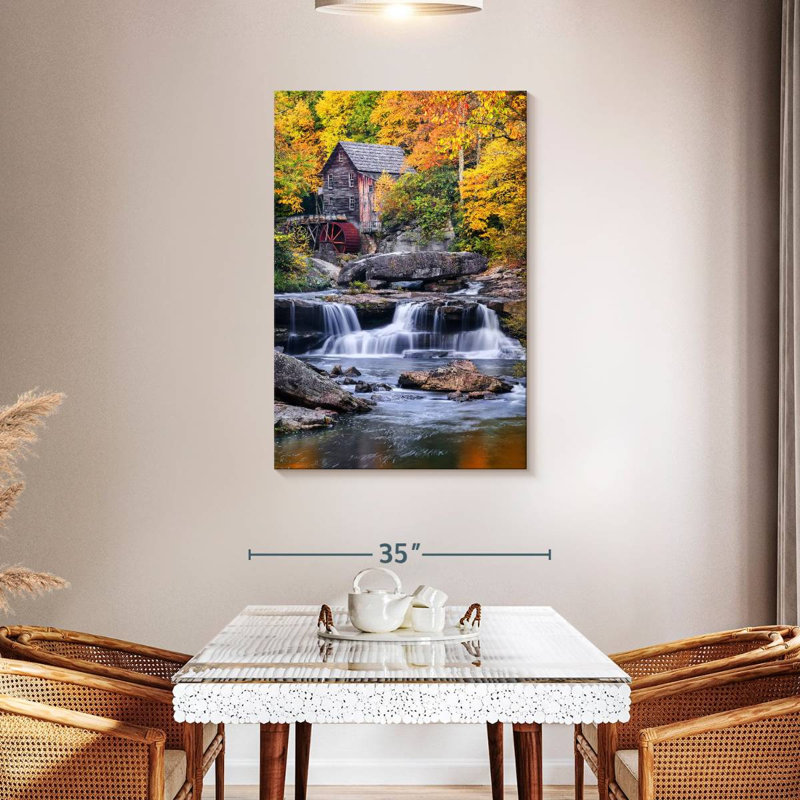 Moulin Alvord Glade Creek en automne, H 45 po x l 30 po