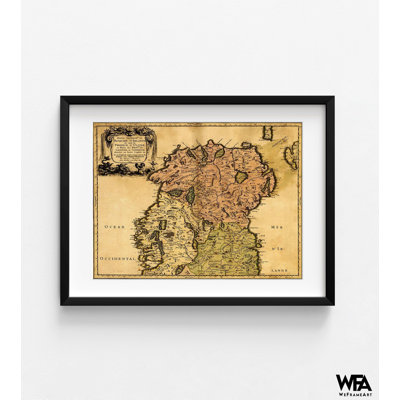 Ireland 1665 By Vintage Maps, Geography Teacher Gift Idea, Irish Poster Print, Antique Map Of Ireland, Old Continent Office Decor