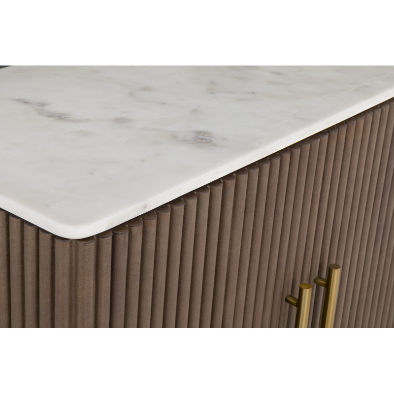 Dimitri 72'' W Credenza, Brown/White