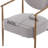 Woven Fabric Upholstered Dining Chair Kitchen Chair Arm Chair, with Wood Grain Iron Frame Legs-100729773-100729775
