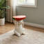 Table d'appoint en résine avec plateau en carotte, joli support pour plante d'intérieur et d'extérieur