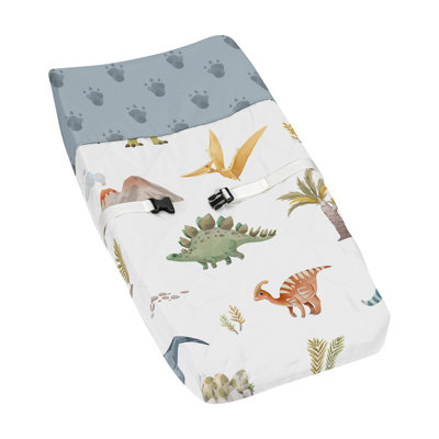 Housse de matelas à langer Watercolor Dinosaur Dino par Sweet Jojo Designs