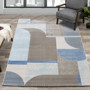 Cobscook Abstract Blue Area Rug