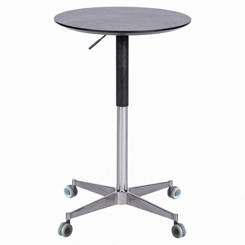 42.90"Movable Adjustable Coffee Table 360 Swivel, Brown