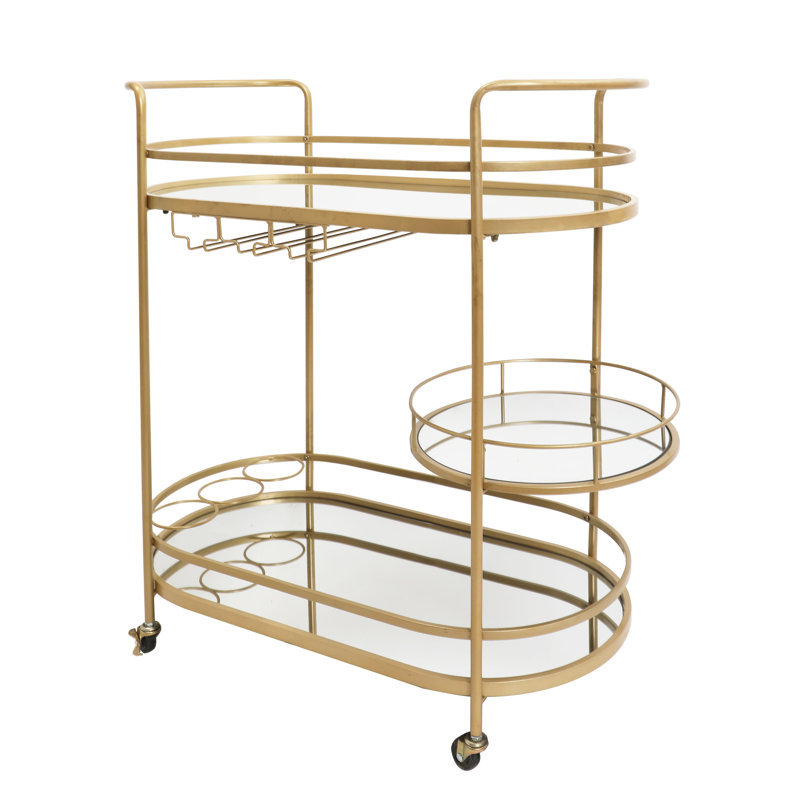 Mercer41 Travontae Metal Bar Cart & Reviews | Wayfair