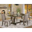 Ensemble de table de cuisine 5 pièces comprenant 4 chaises de salle à manger Parson avec siège à clous rembourrés et dossier de chaise élégant et table de salle à manger rectangulaire avec plateau Jacobean patiné-1472694065-1472694070