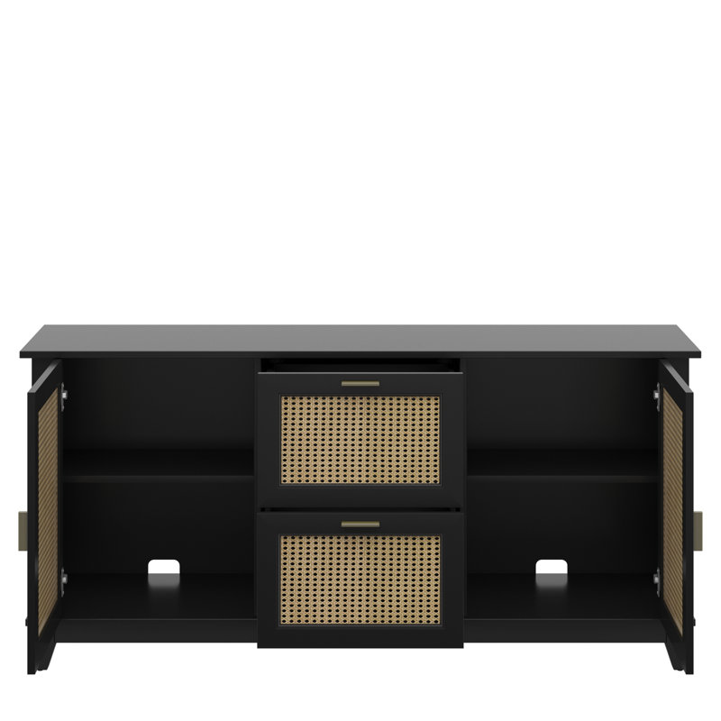 Buffet 2 tiroirs Casspi, Noir