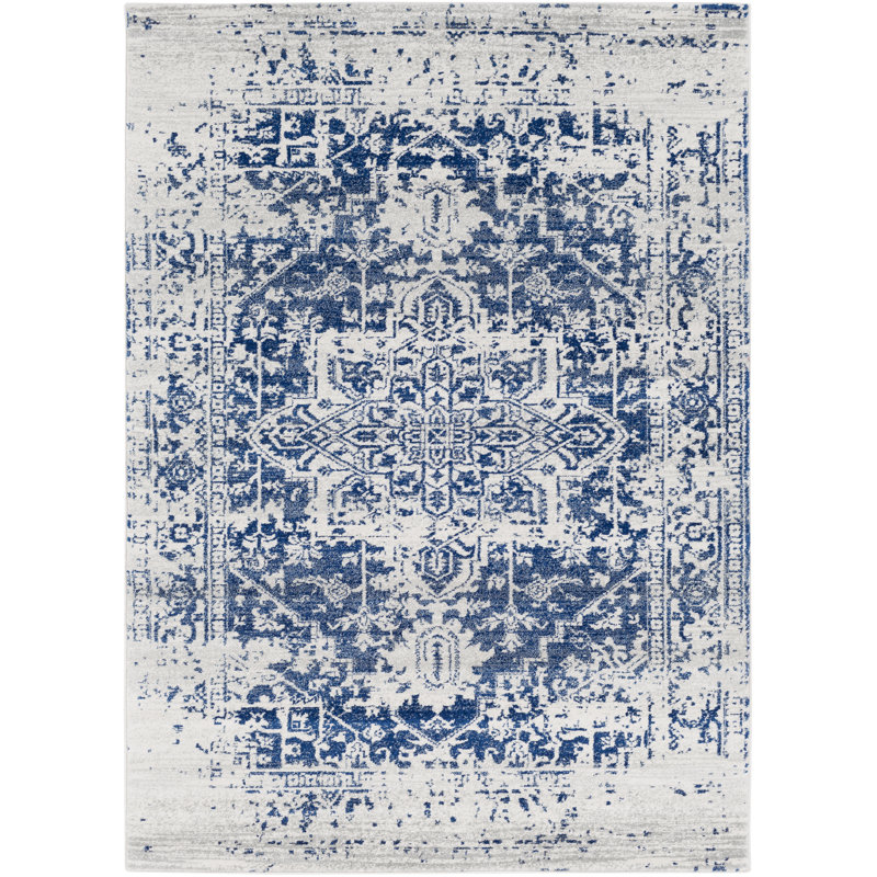 Manitou Dark Blue/Gray Rug, Rectangle 120 x 170cm
