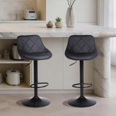 Tabouret de bar rotatif à hauteur ajustable Illyas