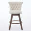  Tabouret de comptoir pivotant 25,2 po en velours touffeté, ensemble de 2-950891031