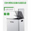 Poubelle à pédale à double compartiment de 60 L, blanc lisse-135483085