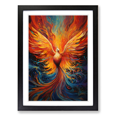 Phoenix Colour Field - Single Picture Frame Print on Wood