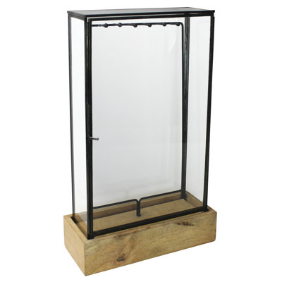 14.5'' H Leaded Glass Jewelry Display Case