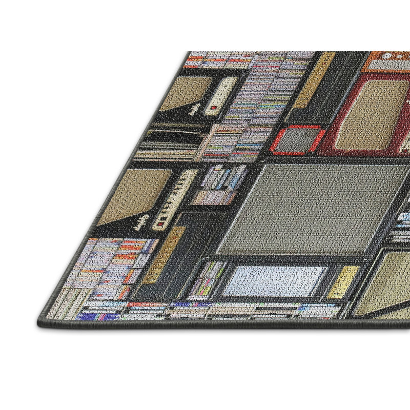Tapis brun Classic Disques, Rectangle 4 pi x 6 pi