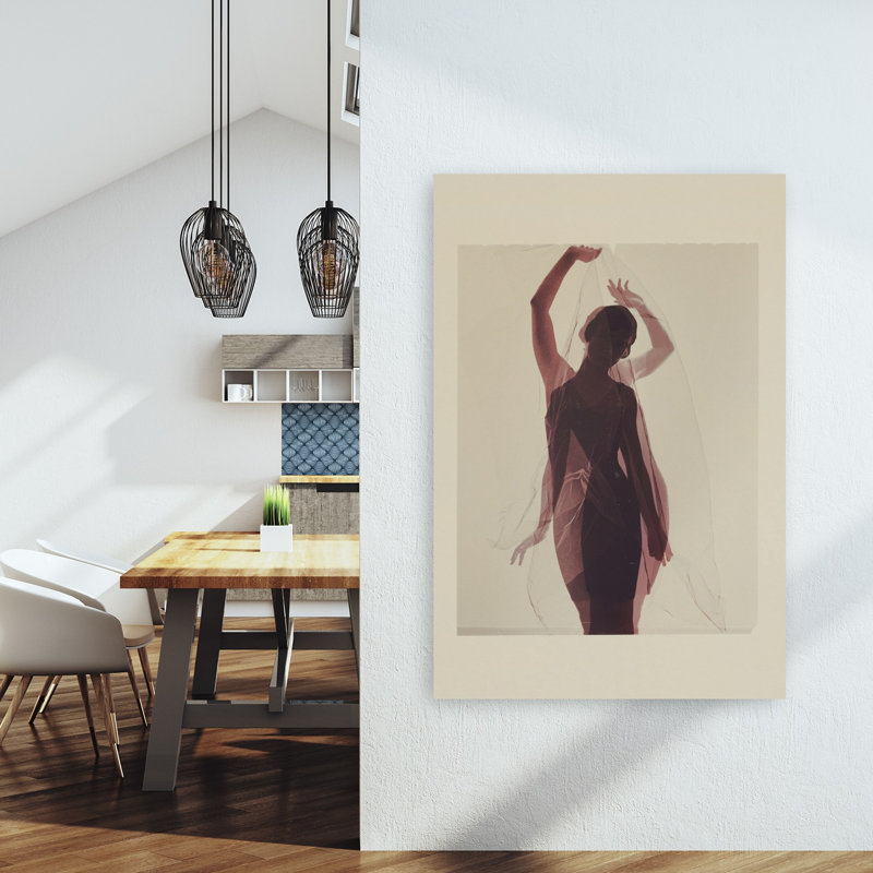 Silhouette dansante, délicate, élégante et éthérée - Impression d'art mural, H 60 po x l 40 po