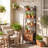 Ladder Shelf, Industrail Vintage Storage Rack With Metal Frame, Storage Organizer With Removable Fabric Drawer For Office Living Kitchen Bathroom, Rustic Brown (5-tier)-1324994086