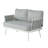 Mariano Steel Loveseat And Table-585968806