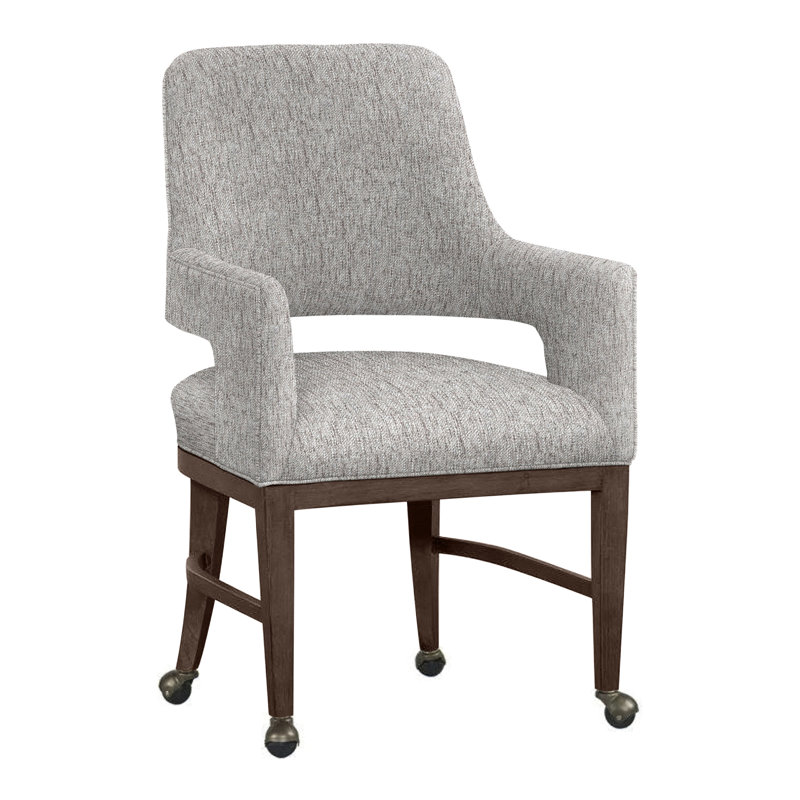 Chaise avec accoudoirs Josie, Noisette, Fumée 9508