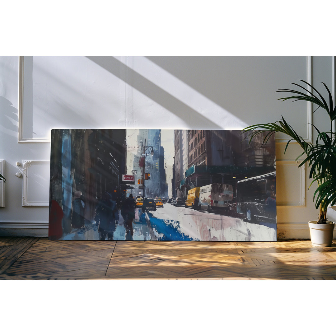 Bilder auf Leinwand 120x60cm New York Street abstrakt Kunstvoll Großstadt