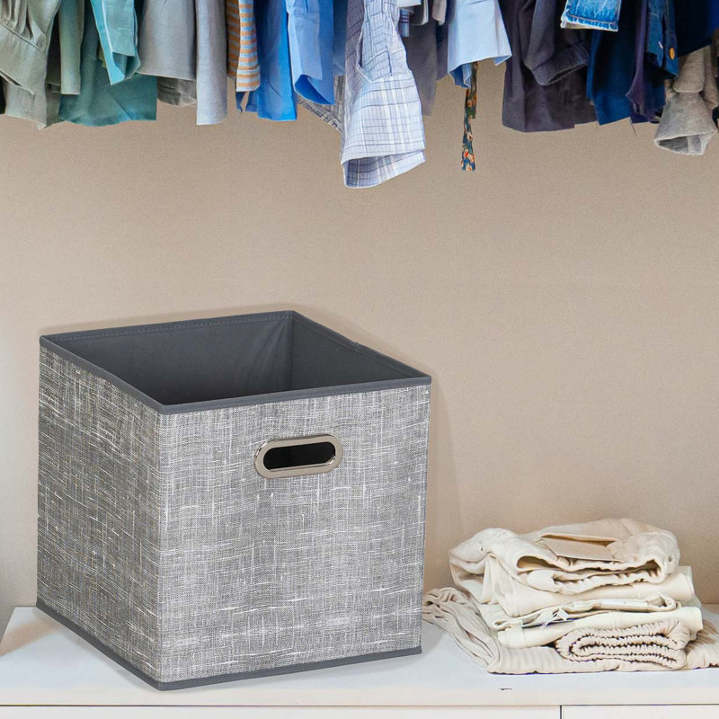 Ensemble de bacs de rangement en tissu Wayfair Basics®, Mélange gris