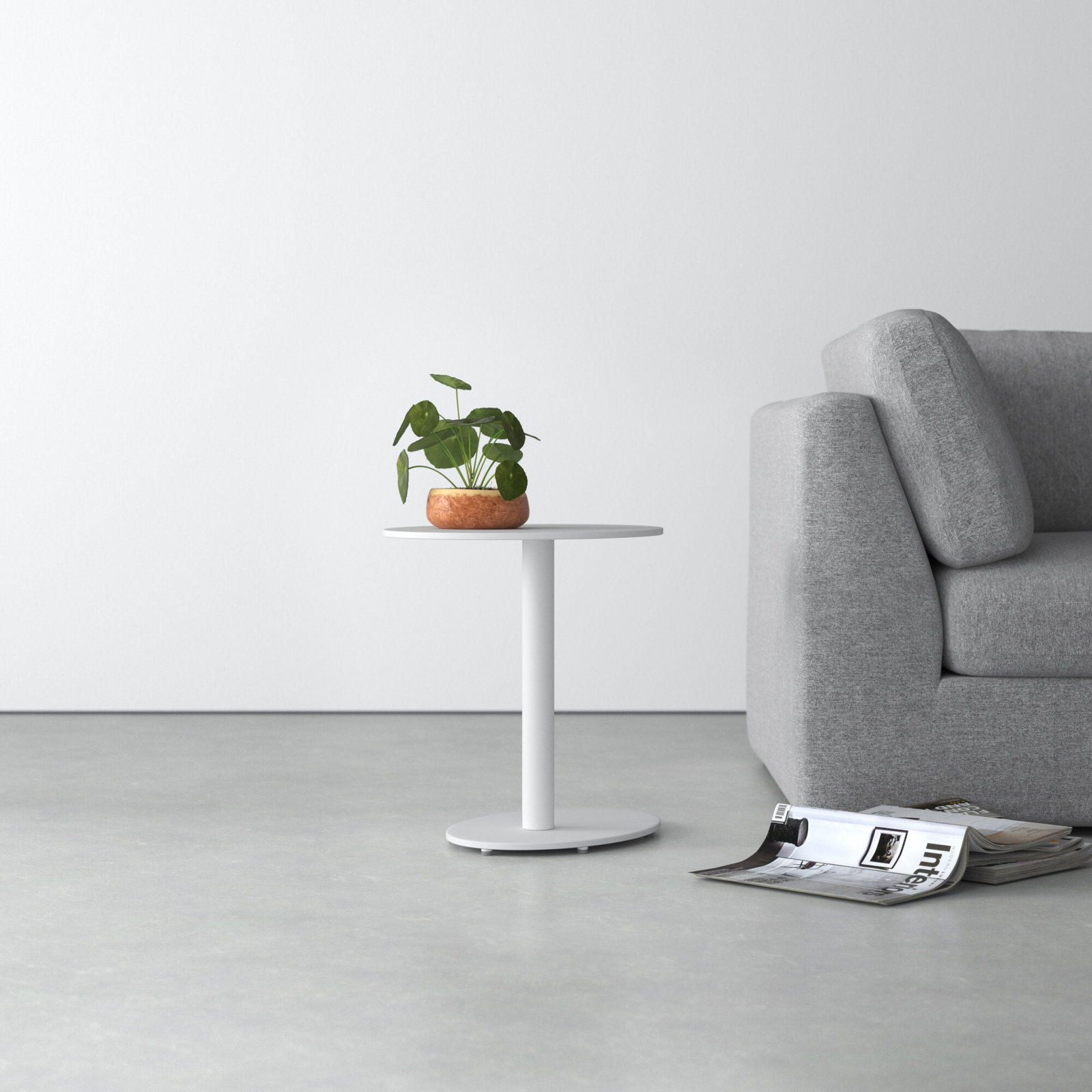 Staccato End Table, White