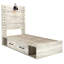 Lit plateforme simple avec rangement Kalayiah