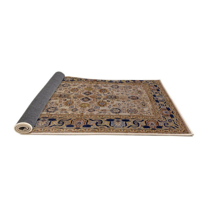 Tapis oriental bleu / brun Valcour, Rond 8 pi