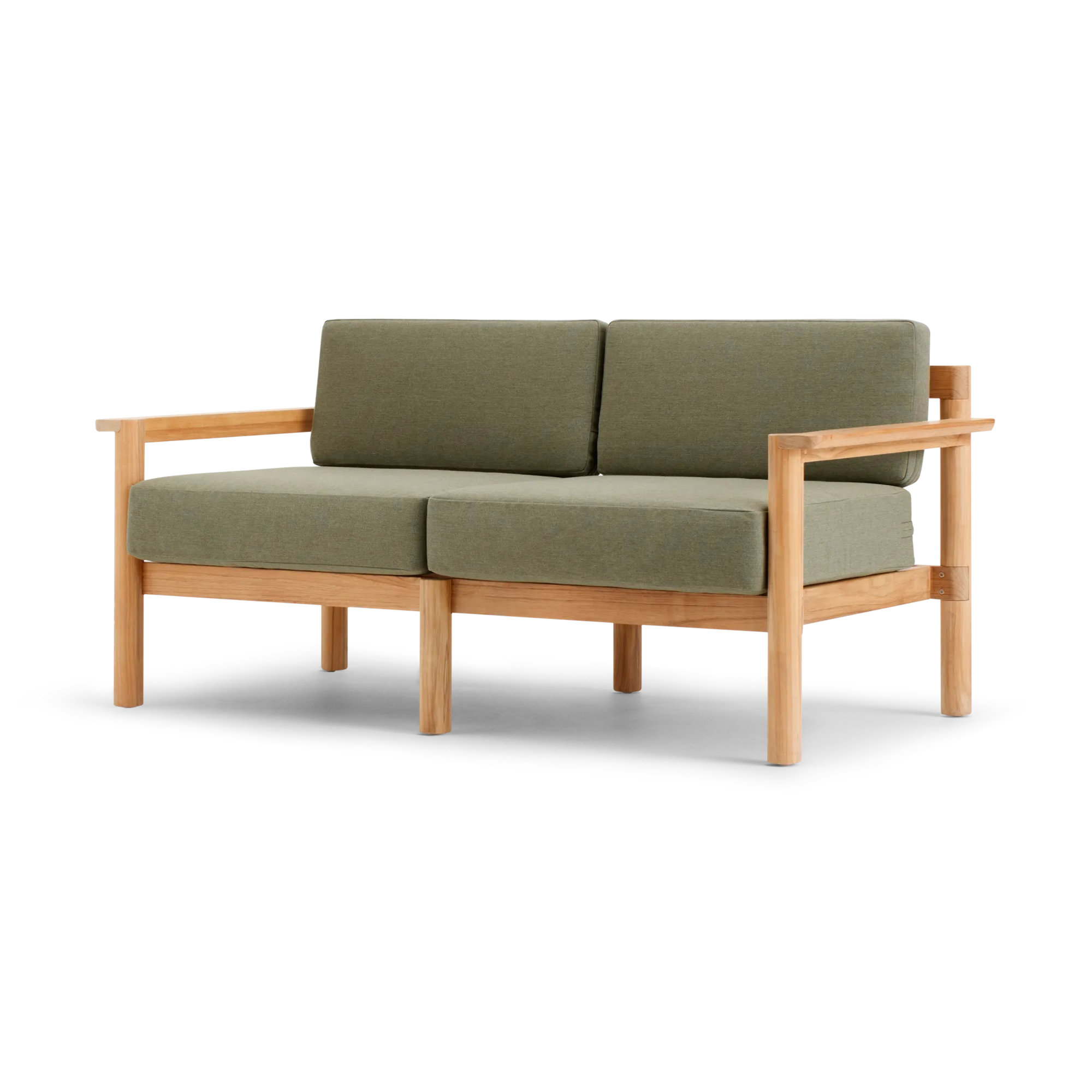 Haven 62.5'' Wide Teak with Sunbrella® Cushions, Sunbrella Leaf