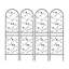 Paquet de 4 treillis de jardin en métal 71 po x 19,7 po antirouille pour plantes grimpantes