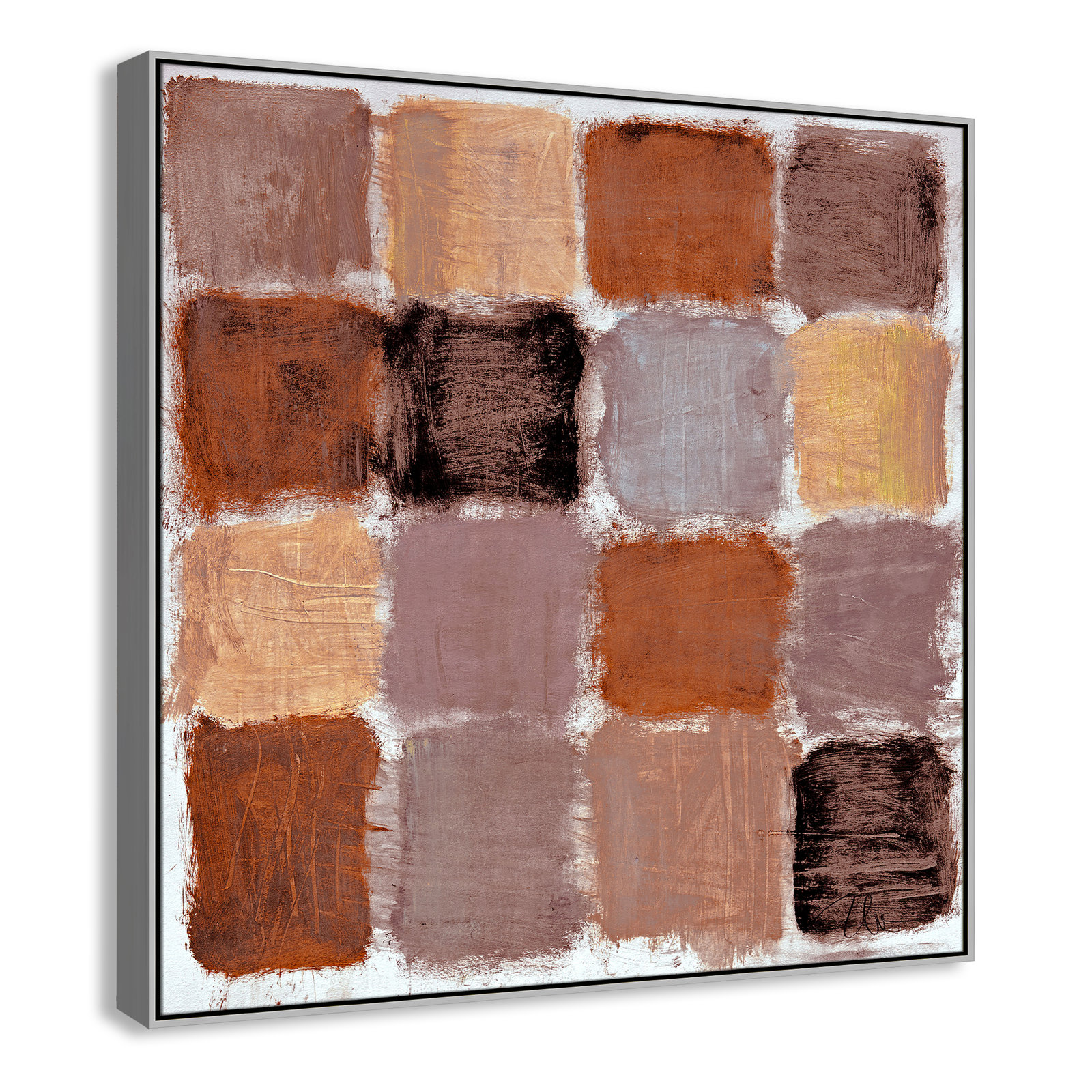 Powder Room Spice Reflections Print by , Silver, 46.5" H x 46.5" W